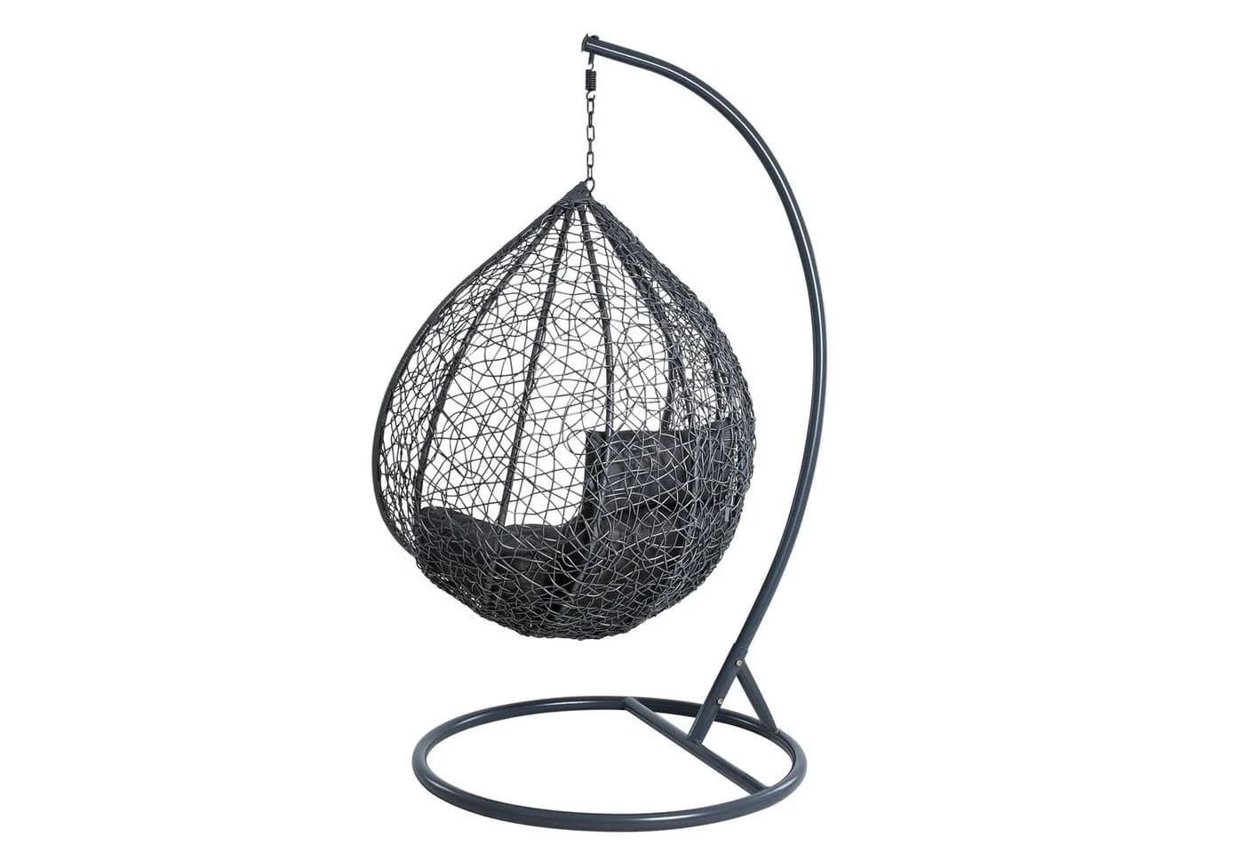 ESTEXO Hängesessel Polyrattan Anthrazit - Bild 3