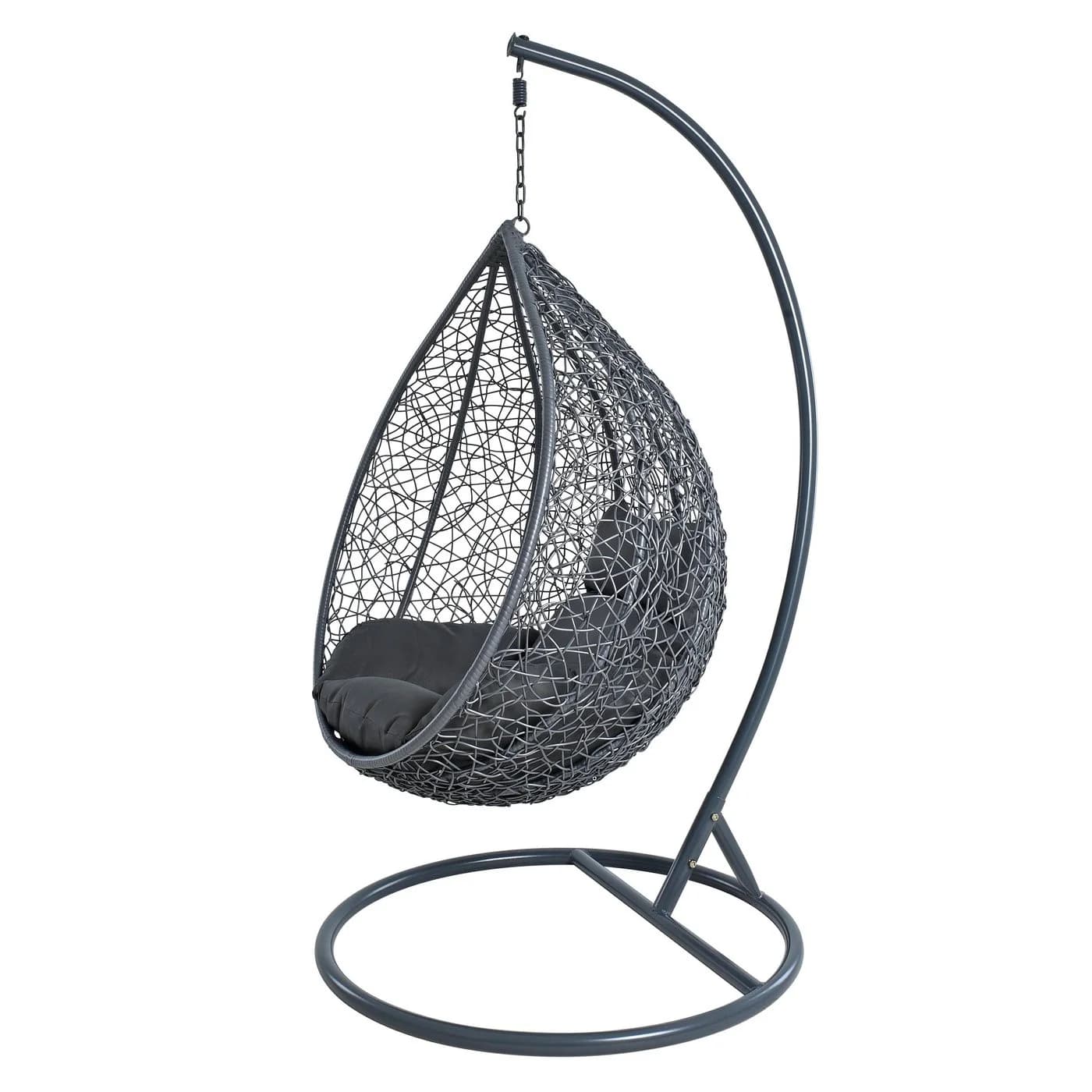 ESTEXO Hängesessel Polyrattan Anthrazit - Bild 4