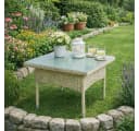 ESTEXO Gartentisch Beistelltisch Polyrattan Beige Bild 2