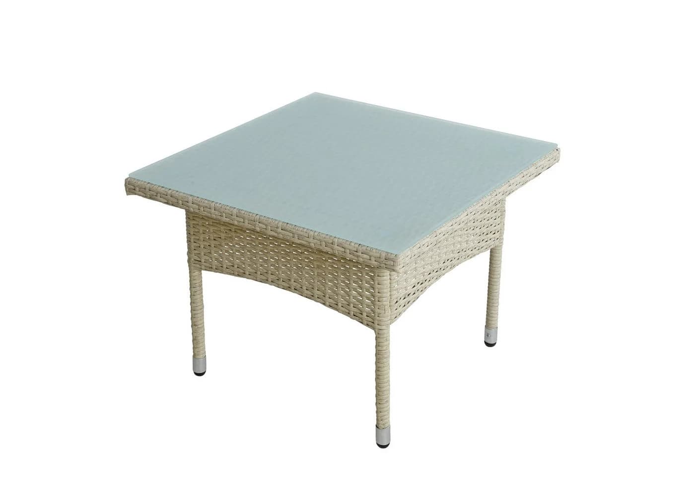 ESTEXO Gartentisch Beistelltisch Polyrattan Beige - Bild 5