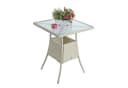 ESTEXO Gartentisch Polyrattan Beistelltisch 60 cm Beige Bild 1