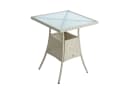 ESTEXO Gartentisch Polyrattan Beistelltisch 60 cm Beige Bild 2