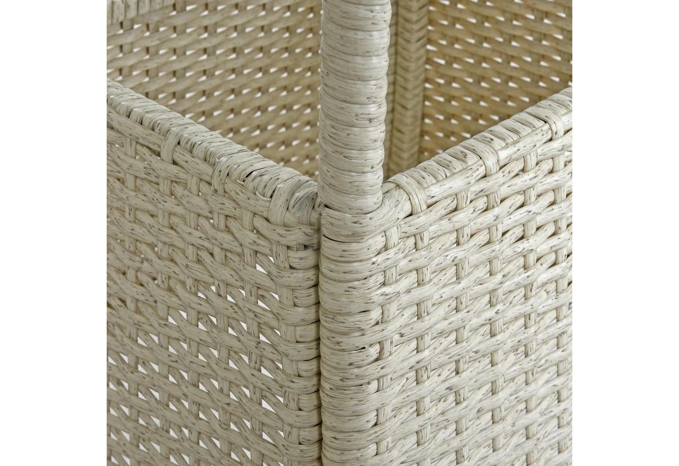 ESTEXO Gartentisch Polyrattan Beistelltisch 60 cm Beige - Bild 4