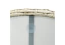 ESTEXO Gartentisch Beistelltisch Rund Beige Polyrattan mit Glasplatte Bild 3