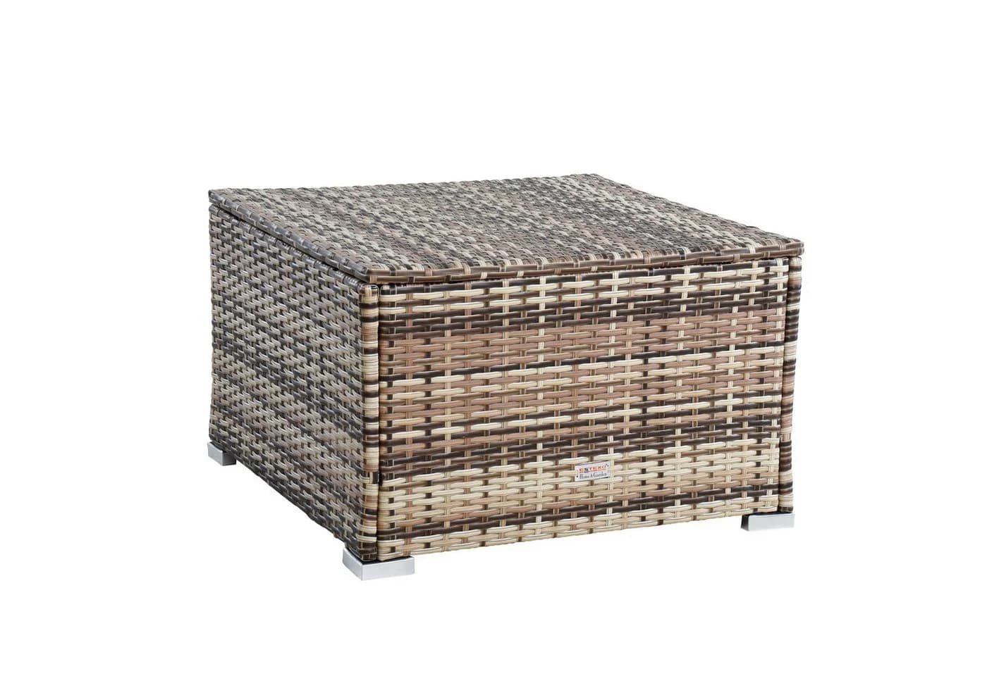 ESTEXO Gartenstuhl Rattanhocker XXL - Polyrattan Sitzhocker - Bild 3