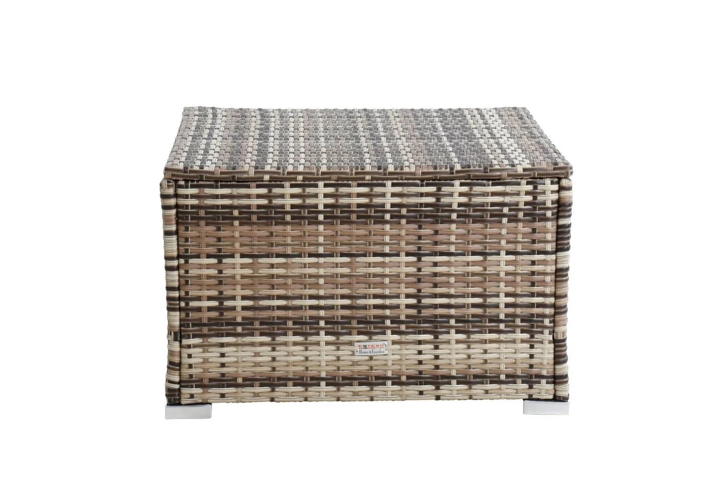 ESTEXO Gartenstuhl Rattanhocker XXL - Polyrattan Sitzhocker - Bild 4
