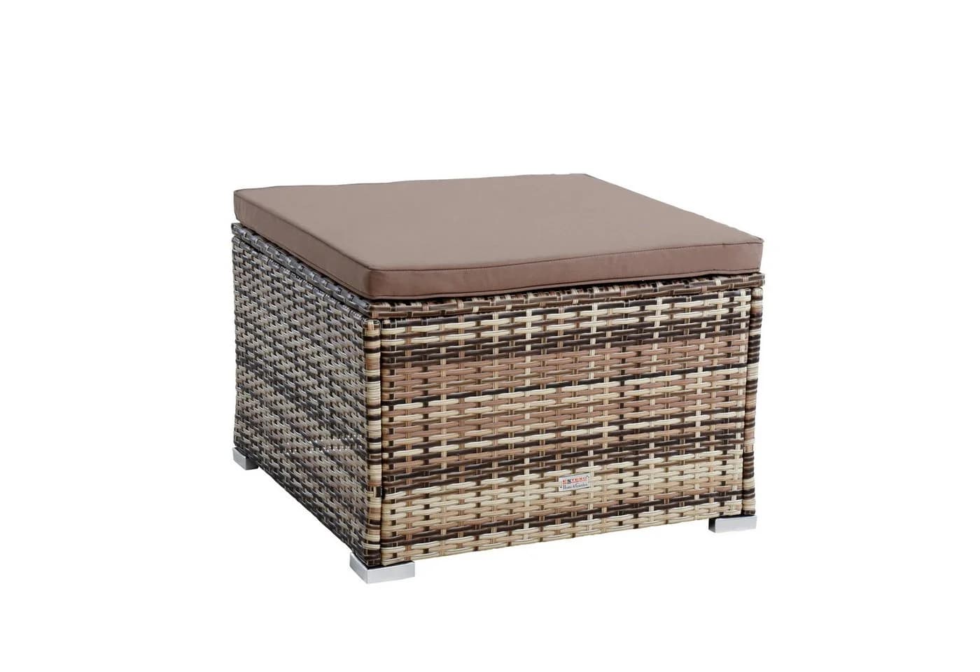 ESTEXO Gartenstuhl Rattanhocker XXL - Polyrattan Sitzhocker - Bild 5