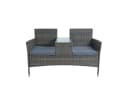 ESTEXO Polyrattan Gartenbank 2-Sitzer Anthrazit Bild 1