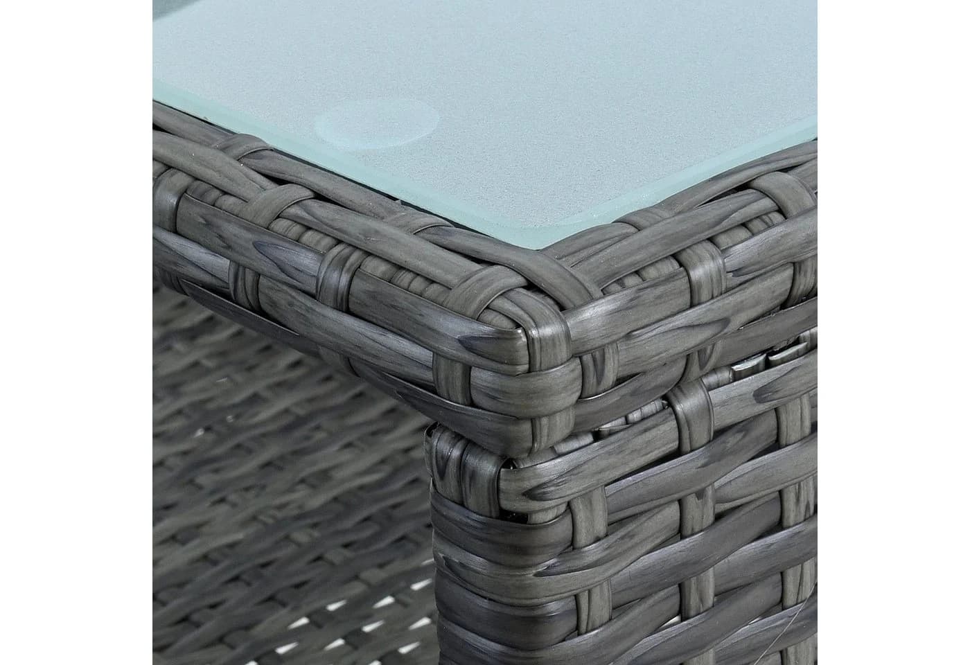 ESTEXO Polyrattan Gartenbank 2-Sitzer Anthrazit - Bild 3