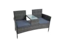 ESTEXO Polyrattan Gartenbank 2-Sitzer Anthrazit Bild 5