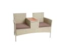 ESTEXO Polyrattan Gartenbank 2-Sitzer mit Tisch Bild 2