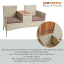 ESTEXO Polyrattan Gartenbank 2-Sitzer mit Tisch Bild 5