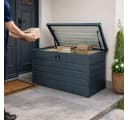 ESTEXO Metall Gartentruhe Anthrazit 350 l abschließbar Bild 3