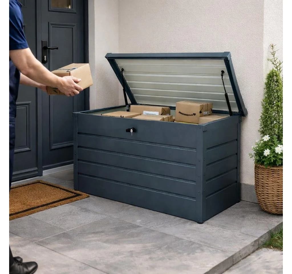 ESTEXO Metall Gartentruhe Anthrazit 350 l abschließbar - Bild 3