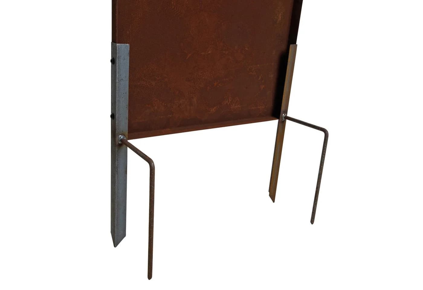 ESTEXO Sichtschutzelement Rost Metall Gartenzaun 150x50cm - Bild 4