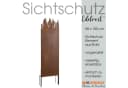 ESTEXO Sichtschutzelement Metall Gartenzaun Sichtschutzwand Edel-Rost Bild 1
