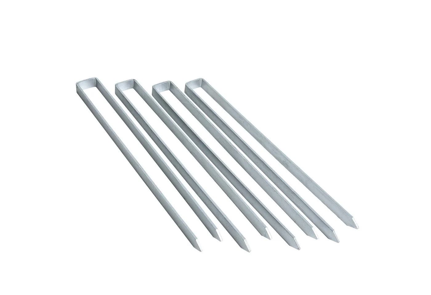 ESTEXO Erdanker 4er Set 40cm Metall Silber - Bild 2