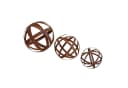 ESTEXO Dekokugel Gartenkugel Edelrost 3er Set Rostbraun Bild 1