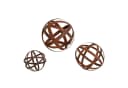 ESTEXO Dekokugel Gartenkugel Edelrost 3er Set Rostbraun Bild 2