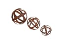 ESTEXO Dekokugel Gartenkugel Edelrost 3er Set Rostbraun Bild 4