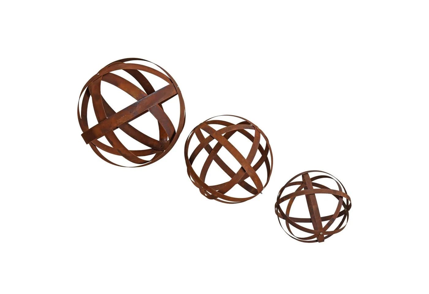 ESTEXO Dekokugel Gartenkugel Edelrost 3er Set Rostbraun - Bild 4
