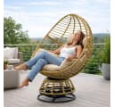 ESTEXO Gartensessel Polyrattan Schwingsessel Bild 2