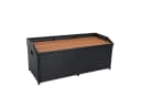 ESTEXO Gartenbank Sitzbank mit Auflagenbox Rattan Kissentruhe Polyrattan Schwarz Bild 1