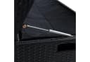 ESTEXO Gartenbank Sitzbank mit Auflagenbox Rattan Kissentruhe Polyrattan Schwarz Bild 4