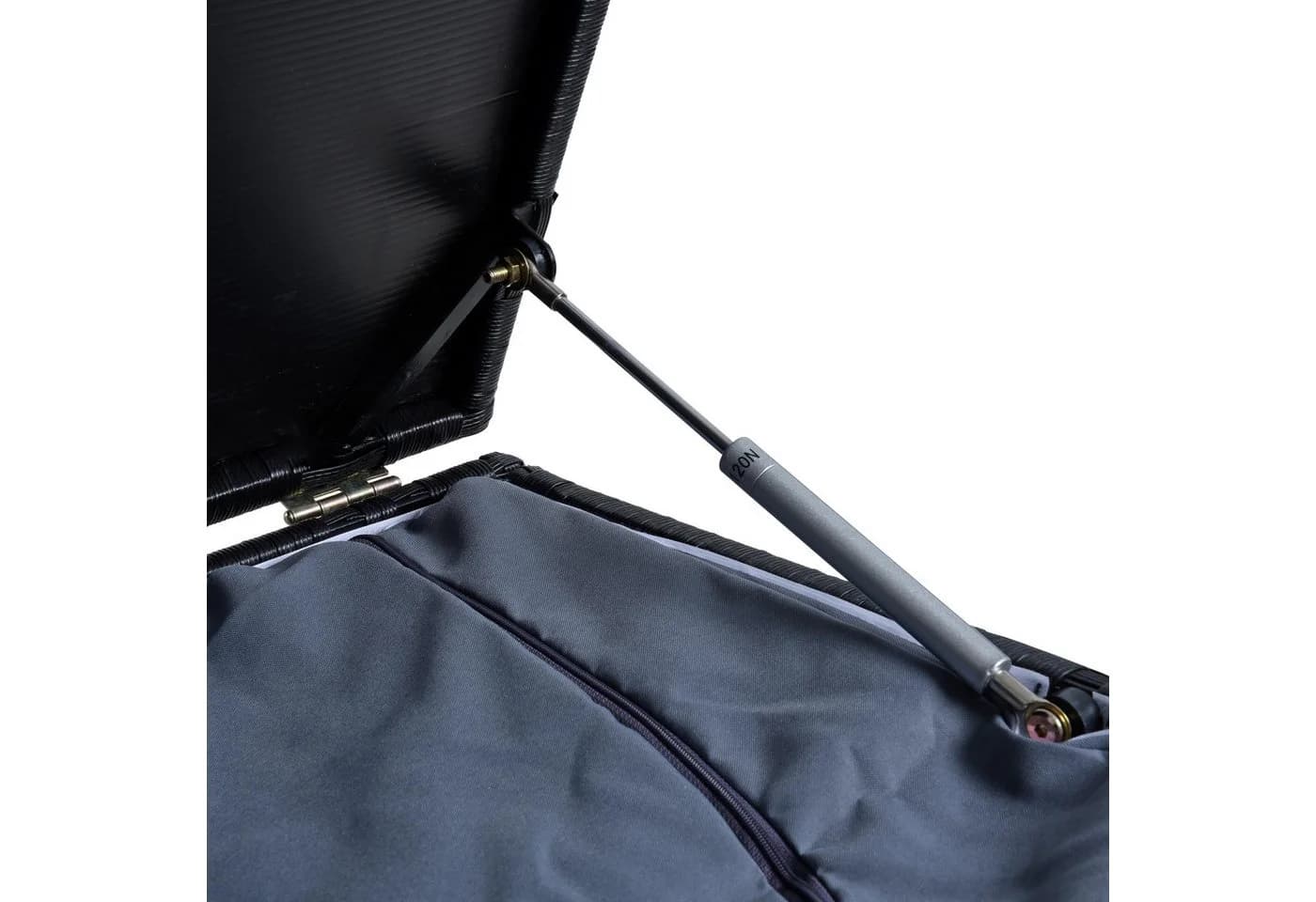ESTEXO Auflagenbox Schwarz Polyrattan Gartenbox Aufbewahrungstruhe