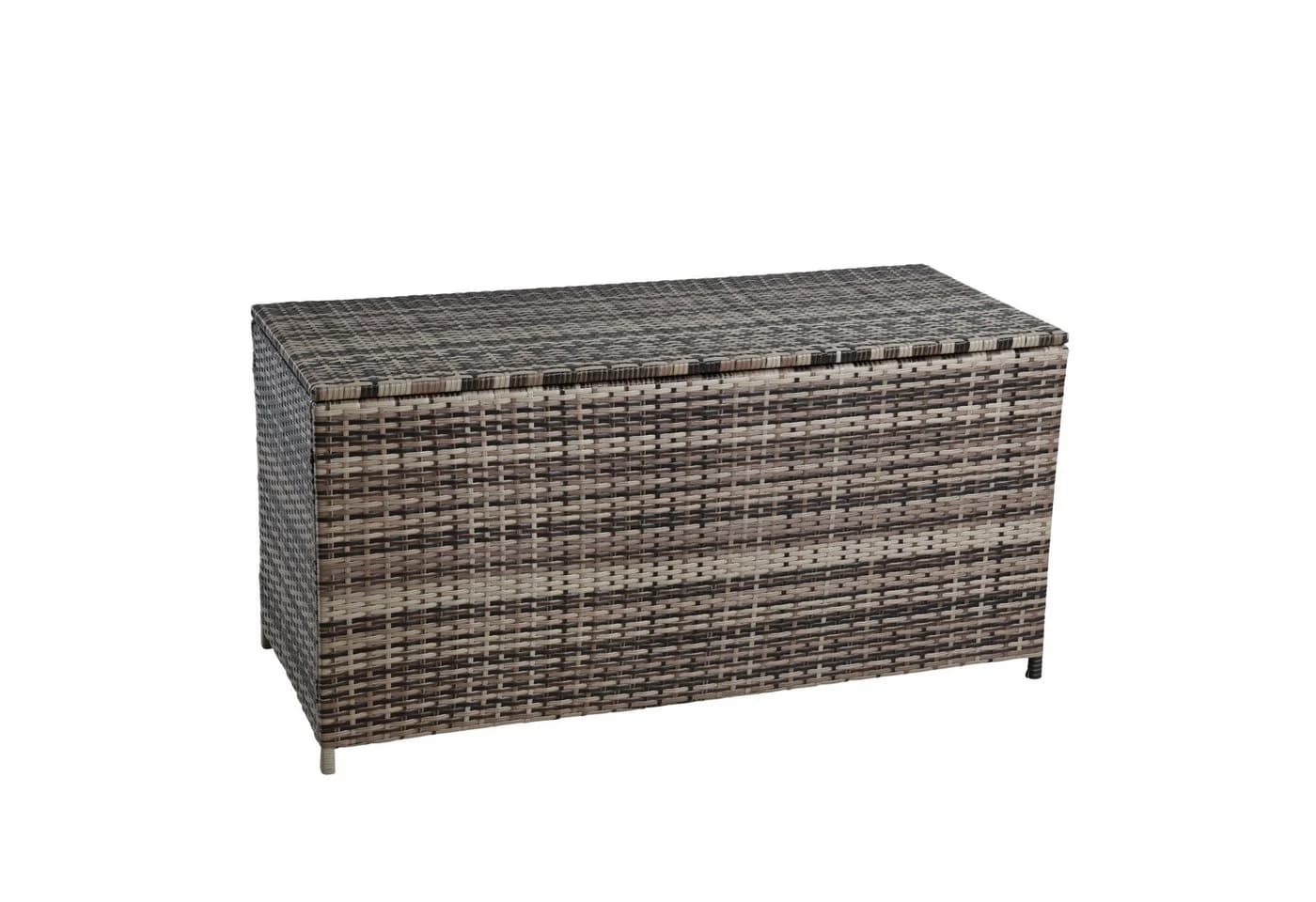 ESTEXO Auflagenbox Polyrattan Beige-Braun mit Metallgestell - Bild 2