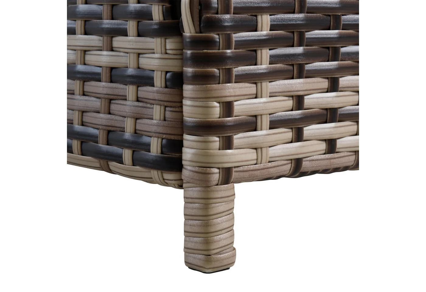 ESTEXO Auflagenbox Polyrattan Beige-Braun mit Metallgestell - Bild 5