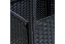 ESTEXO Polyrattan Beistelltisch mit Milchglasplatte Schwarz Bild 4