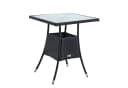 ESTEXO Polyrattan Beistelltisch mit Milchglasplatte Schwarz Bild 5