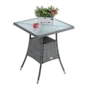 ESTEXO Gartentisch Polyrattan Beistelltisch 57 cm Anthrazit Bild 1