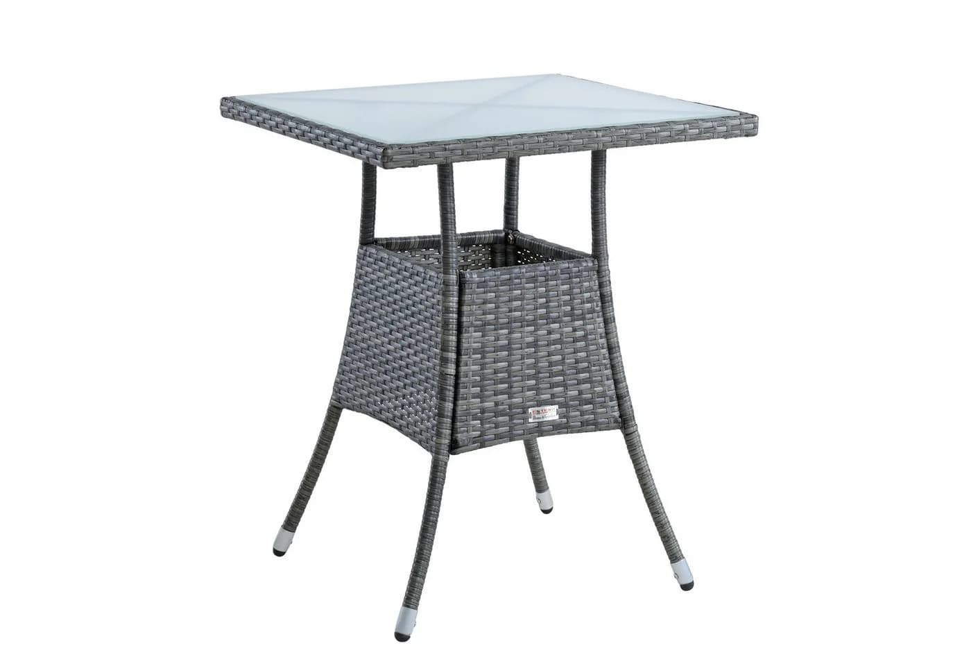 ESTEXO Gartentisch Polyrattan Beistelltisch 57 cm Anthrazit - Bild 5