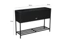 ESTEXO Hochbeet Polyrattan Blumenbeet Schwarz Bild 1