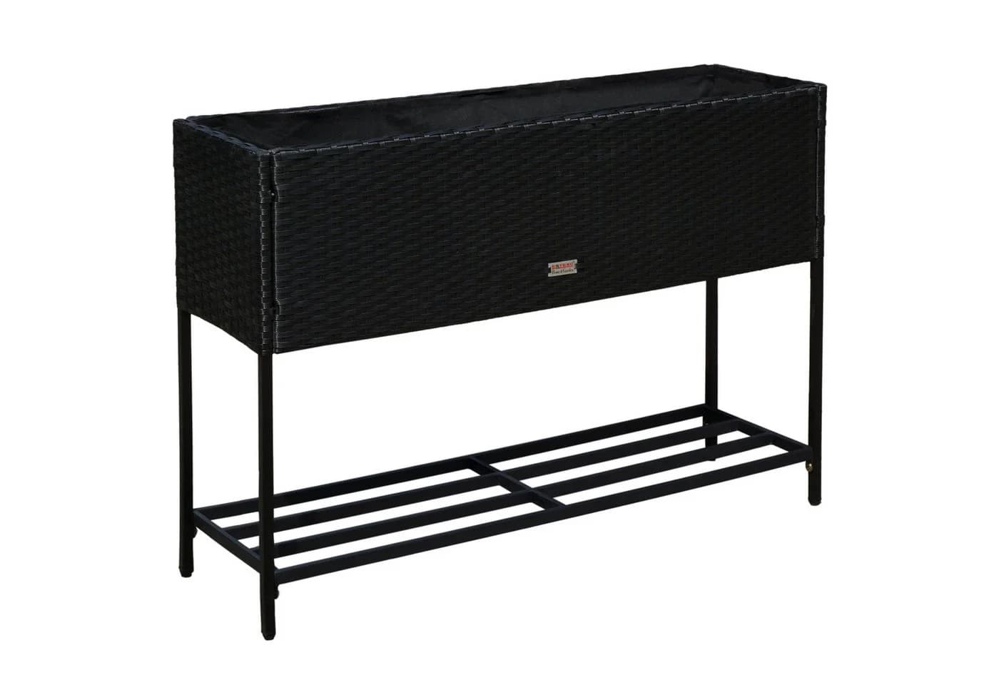 ESTEXO Hochbeet Polyrattan Blumenbeet Schwarz - Bild 2