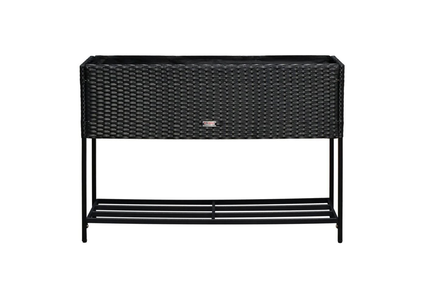 ESTEXO Hochbeet Polyrattan Blumenbeet Schwarz - Bild 4