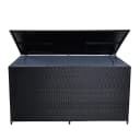 ESTEXO Auflagenbox Poly Rattan 870 Liter XXL Kissenbox Schwarz Bild 1