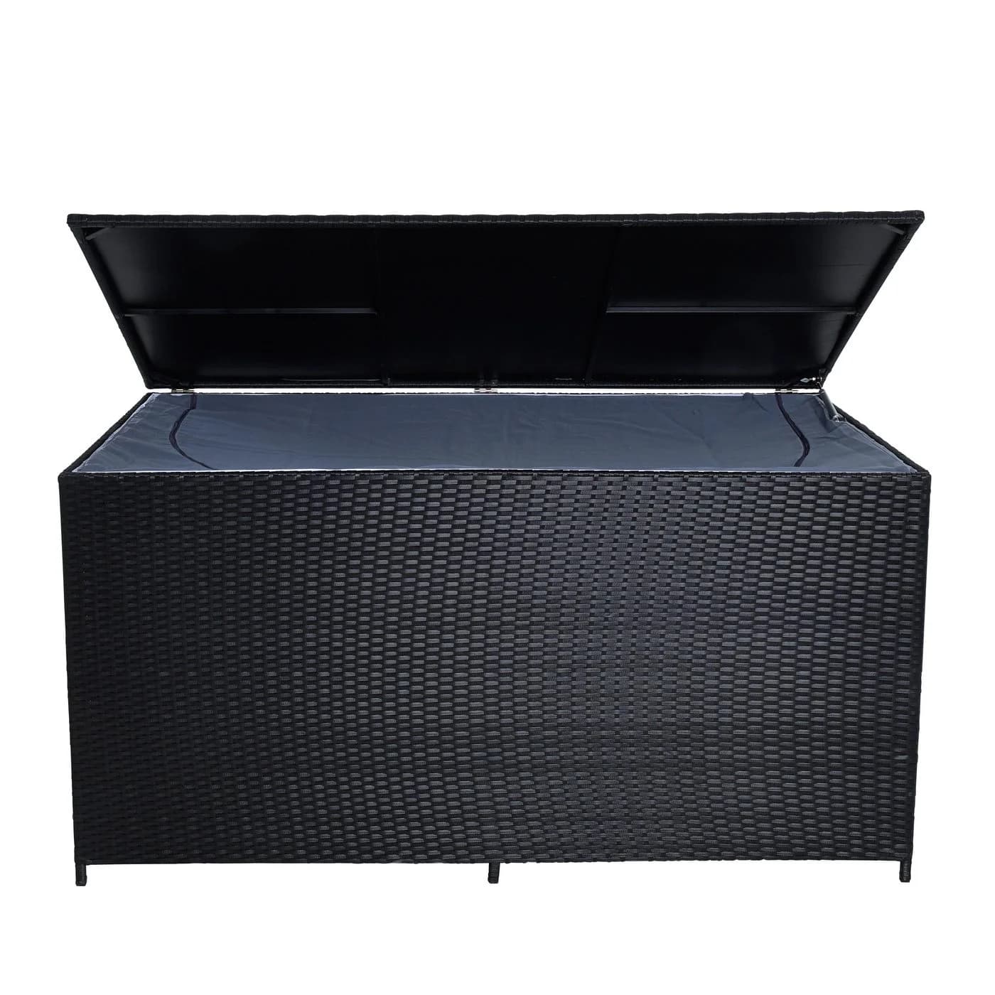 ESTEXO Auflagenbox Poly Rattan 870 Liter XXL Kissenbox Schwarz