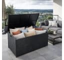 ESTEXO Auflagenbox Poly Rattan 870 Liter XXL Kissenbox Schwarz Bild 2