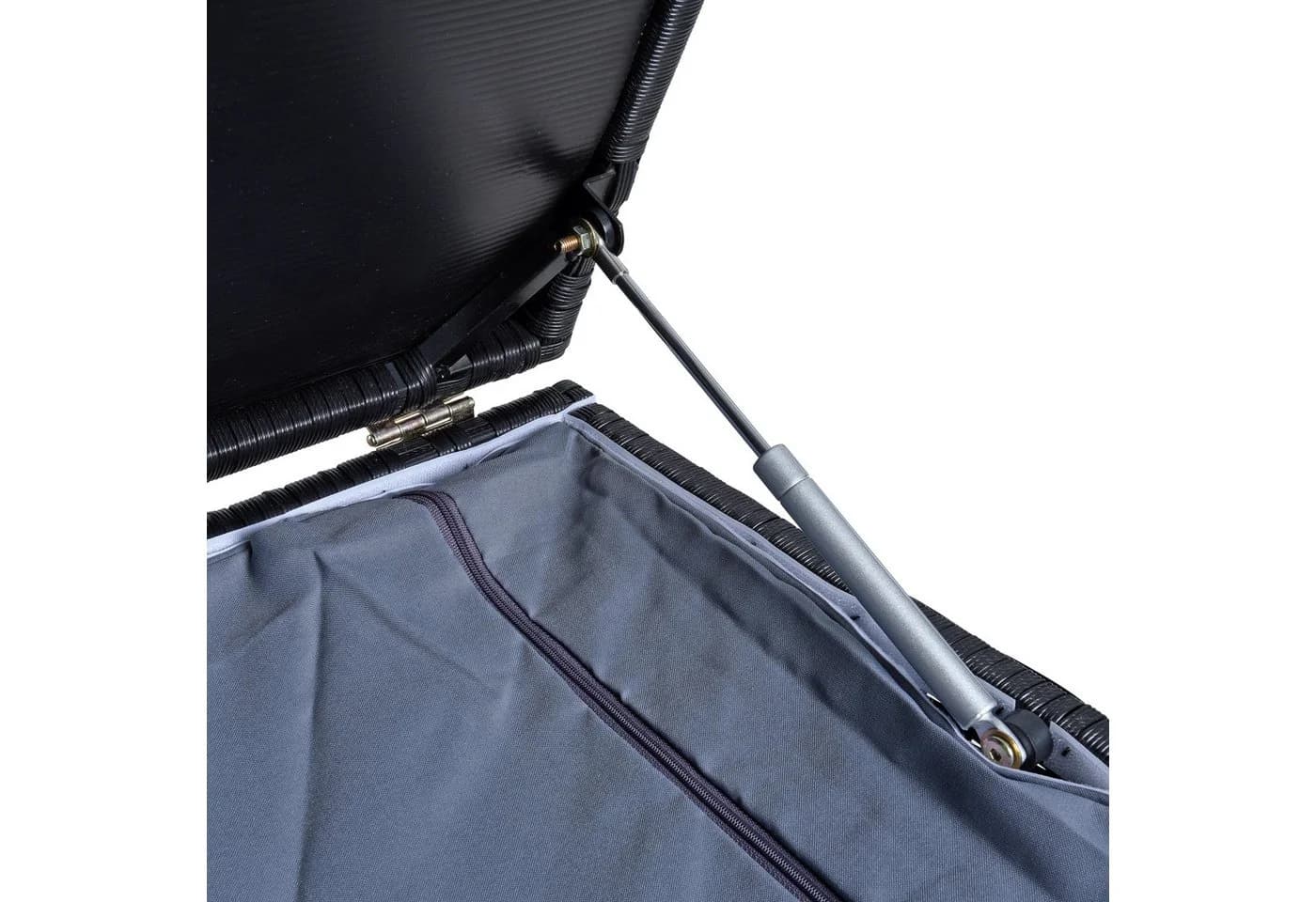 ESTEXO Auflagenbox Poly Rattan 870 Liter XXL Kissenbox Schwarz - Bild 3