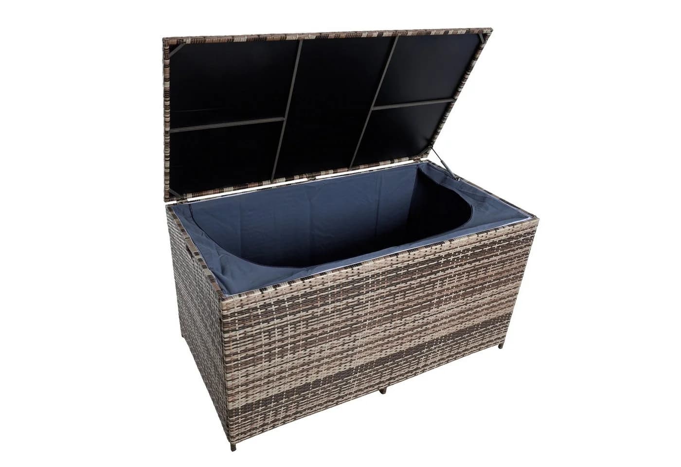 ESTEXO Auflagenbox Poly Rattan 870 Liter Beige-Braun - Bild 4