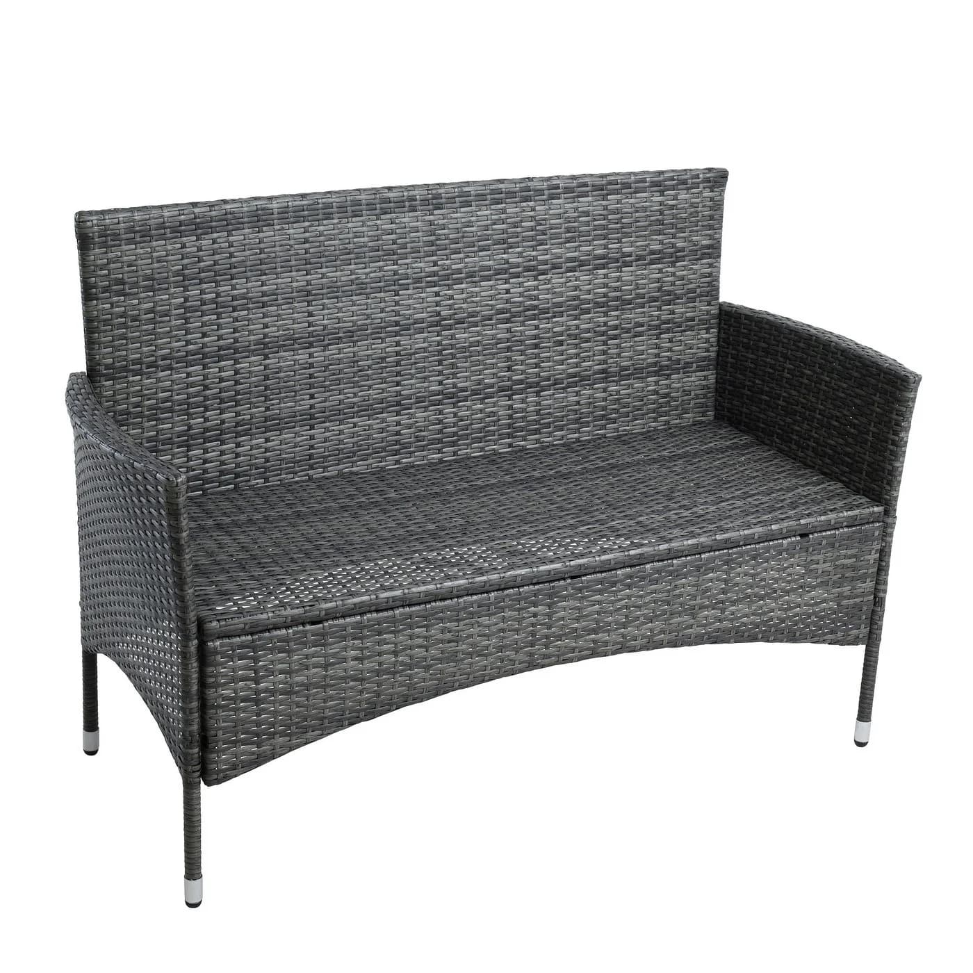 ESTEXO Gartenbank Rattan 2-Sitzer Polyrattan Sitzbank - Bild 4