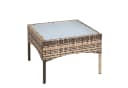 ESTEXO Beistelltisch Polyrattan Beige-Braun mit Milchglasplatte Bild 2