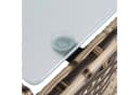 ESTEXO Beistelltisch Polyrattan Beige-Braun mit Milchglasplatte Bild 3