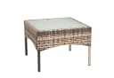 ESTEXO Beistelltisch Polyrattan Beige-Braun mit Milchglasplatte Bild 5