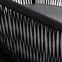 ESTEXO Bistro-Set Schwarz mit Rope-Geflecht und Glasplatte Bild 5