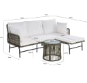ESTEXO Sitzgruppe Gartenmöbel Set Lounge Rope Seil-Optik Gartenbank Oliv Grü Bild 1