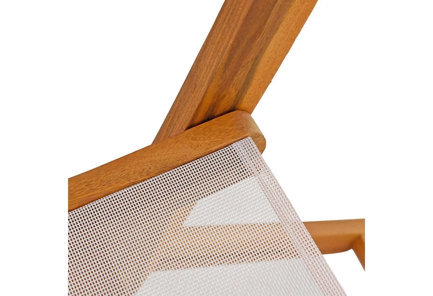 ESTEXO Gartenstuhl Klappstuhl Textil 2er Set Akazienholz Weiß - Bild 3